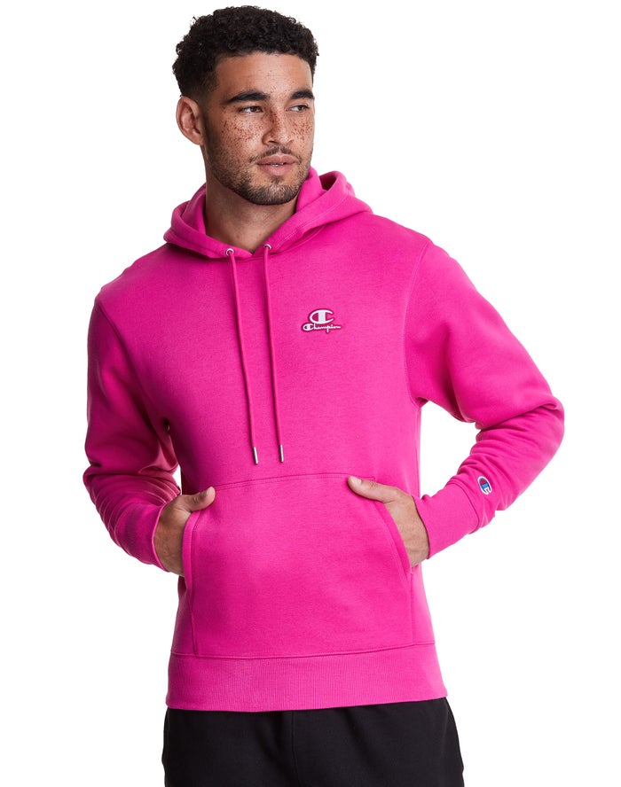 Champion Classic Fleece Embroidered Applique Logo Hoodie Heren - Roze - Belgie 7293EUFJA